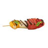 Brocheta de fruta y choco