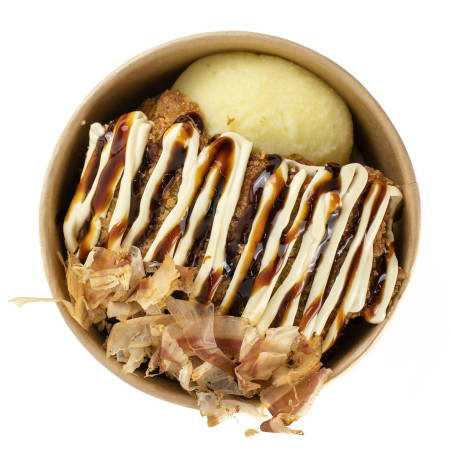Pollo crunchy con puré de patata