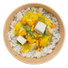 Tofu al curry con arroz