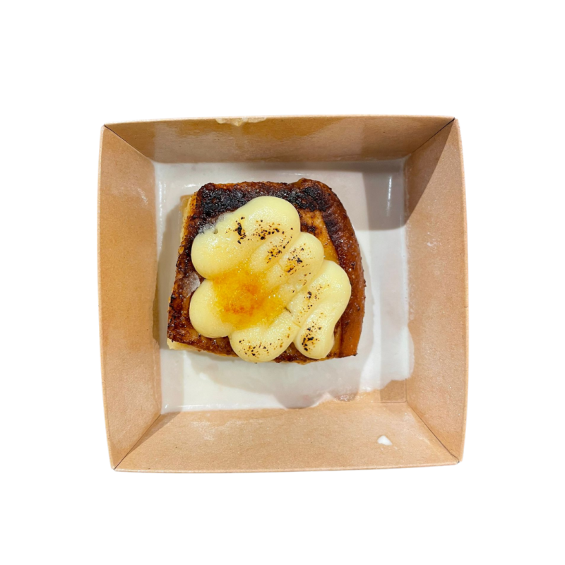 Torrija amb crema de llimona i taronja