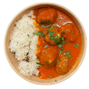 Albóndigas al curry con arroz