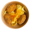 Croquetes XL de carn d'olla i patates xips