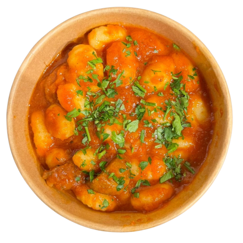 Gnocchis con ragú de setas