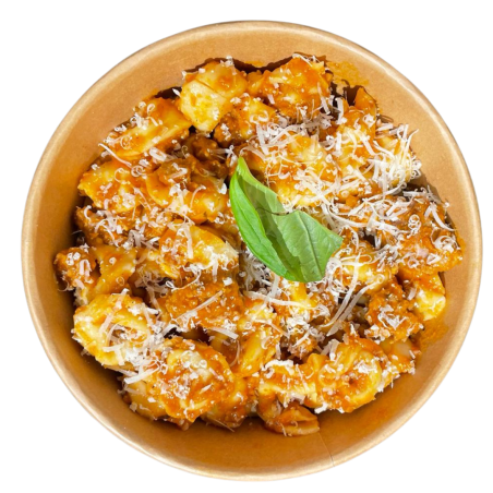 Tortellini con boloñesa de Angus