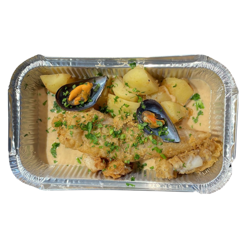 Suquet de cola de rape con mejillones