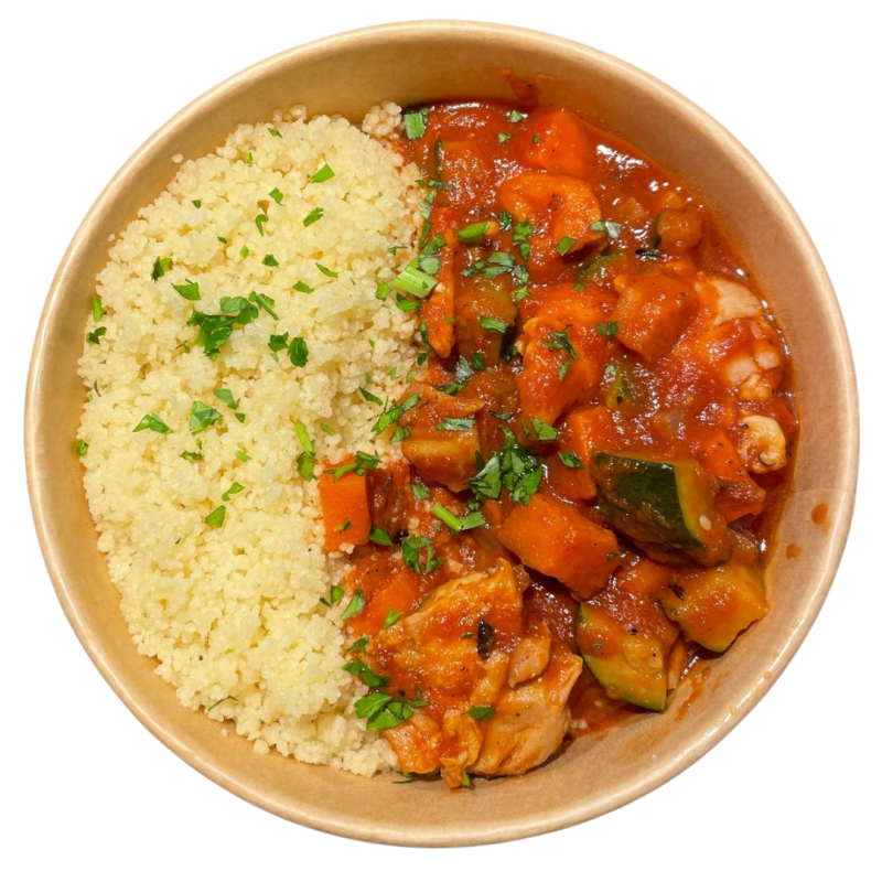 Cous cous con pollo y verduritas