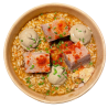 Arroz meloso de 3 carnes con alioli de ajo negro