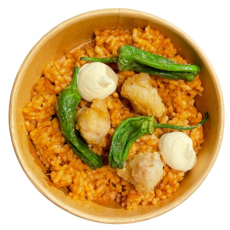 Arroz de rape a la andaluza y mayonesa cítrica