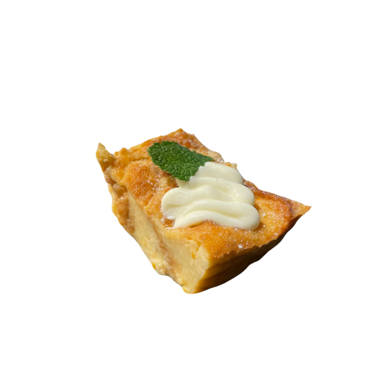 Pudding de brioix amb ametlla