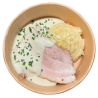 Porc amb salsa Roquefort i puré de patata