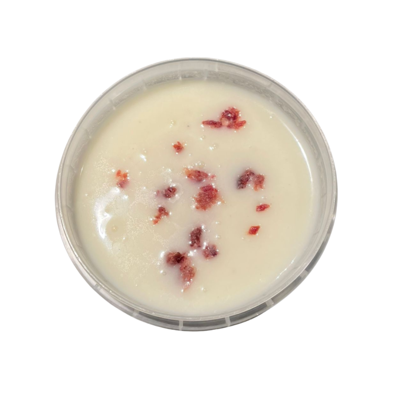 Crema freda de meló amb Xerès dolç i virutes de pernil