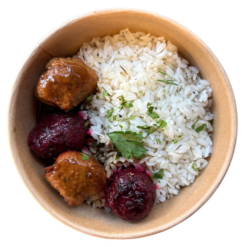 Duo de falafels amb Teriyaki i arròs