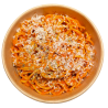 Spaguetti con salsa de pimientos y ajos asados
