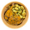 Pollo en 3 cocciones con gnocchis al eneldo y limón