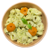 Tortellini de queso con duo de pestos