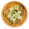 Noodles d'arròs amb bolets i tofu cítric