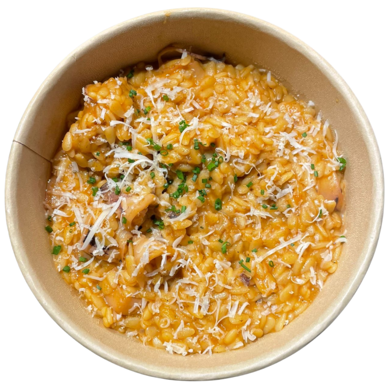 Falso risotto de marisco con calamar