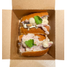 Roll de panceta de cerdo con coleslaw y mayonesa oriental