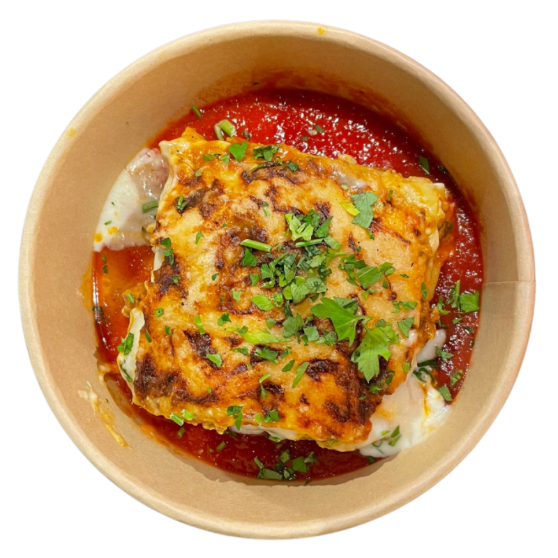 Lasanya amb bolonyesa Tikka Masala