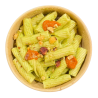 Rigatoni con duo de pestos y avellanas