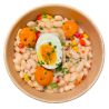Empedrat con huevo duro y romesco