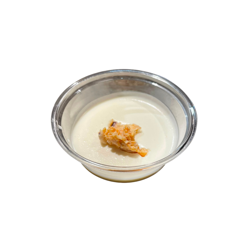 Mousse de xocolata blanca amb cruixent de cereals