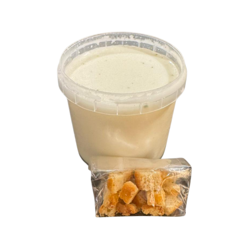 Crema freda de meló amb Xerès dolç i oli d'alfàbrega