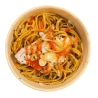 Tagliatelle amb cansalada de porc i kimchi