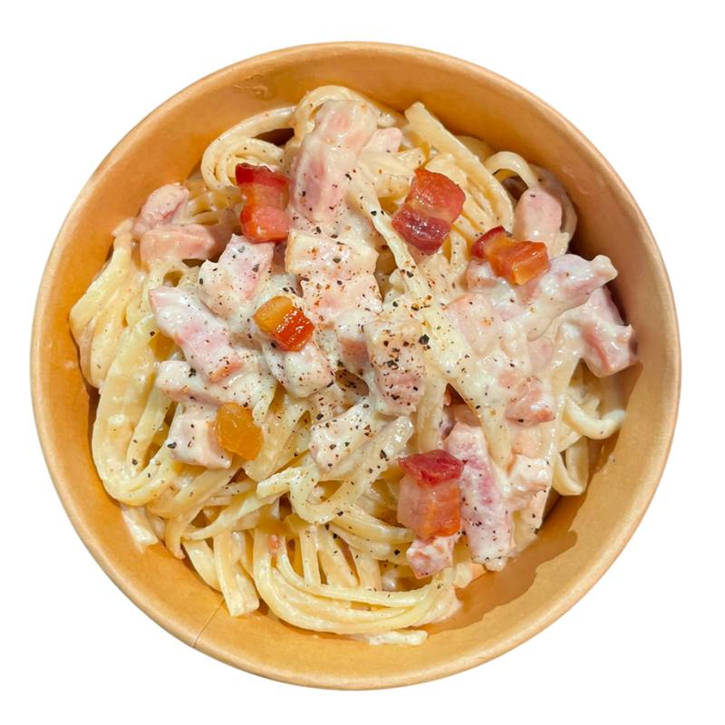 Spaguetti amb falsa carbonara i papada Joselito