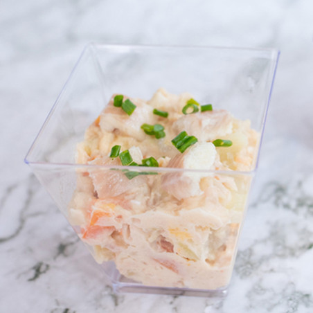 Ensaladilla con anguila ahumada
