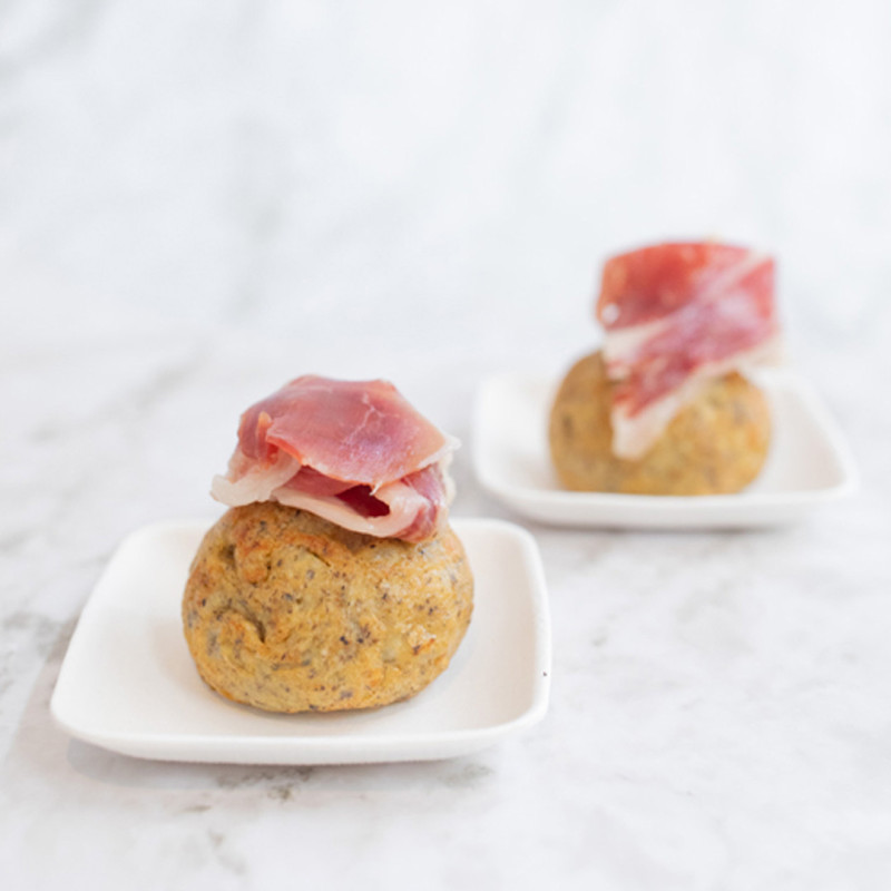 Truitona tofonada amb pernil ibèric