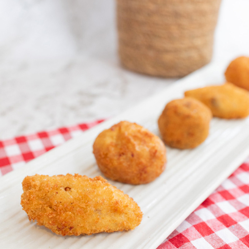 Croqueta de pollastre rostit
