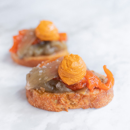Crostini de verduras escalivadas