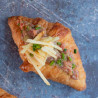 Croissant steak tartar