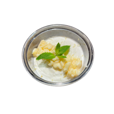 Mousse de limón con crema de limón