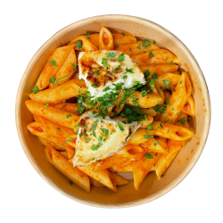 Macarrones con sobrasada y queso de cabra