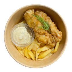 Fish and chips amb salsa tàrtara